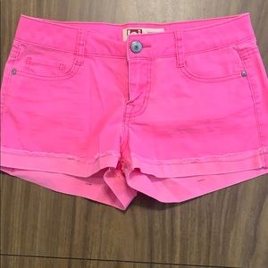 Hot pink LEI shorts
